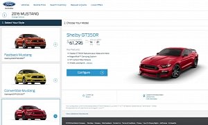 2016 Mustang & Shelby GT350 Online Configurator is Up and Running