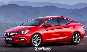 2016 Opel Astra K Sedan Rendered: Lighter and More Stylish
