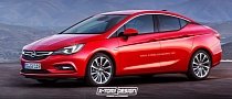 2016 Opel Astra K Sedan Rendered: Lighter and More Stylish