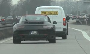 2016 Porsche 911 Cabriolet Facelift Spied on German Autobahn