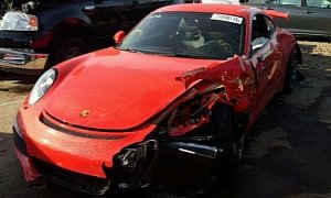 2016 Porsche 911 GT3 Wrecked with 365 Miles on the Clock