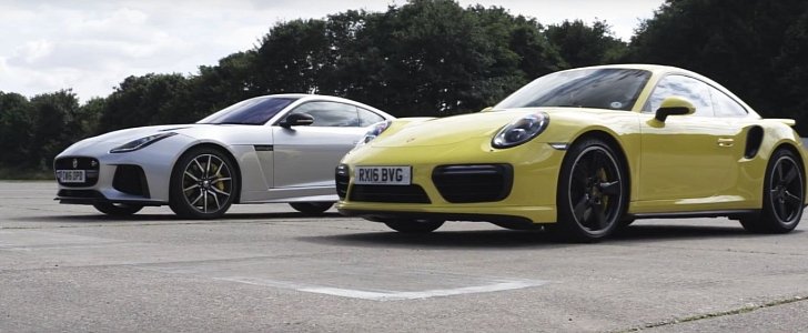 Porsche 911 Turbo vs Jaguar F-Type SVR