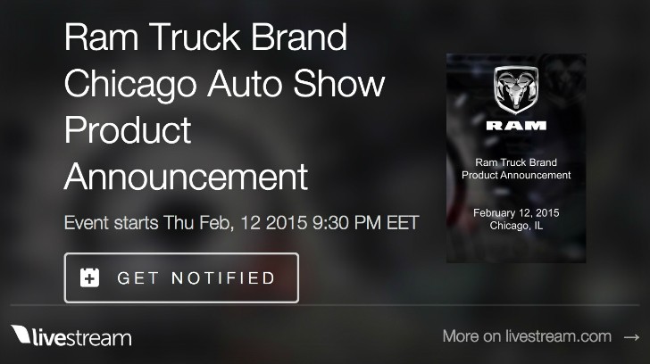 2015 Chicago Auto Show Ram Trucks conference teaser
