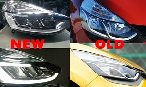 2016 Renault Clio Facelift Headlights Scooped