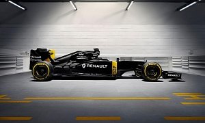 2016 Renault RS16 Formula 1 Car Wears Black & Yellow Livery