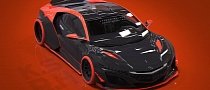 2017 Acura NSX Transformed with Two-Tone Widebody Kit In Otherworldly Rendering