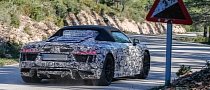 2017 Audi R8 Spyder Spied in Full Camo, Funny Sticker Asks About Driver's Skill