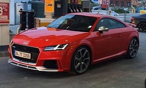2017 Audi TT RS Completely Revealed While Filling Up Its Tank