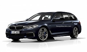 2017 BMW 5 Series Touring Accurately Rendered as the M550i xDrive We All Want