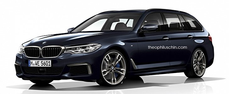 2017 BMW 5 Series Touring Accurately Rendered as the M550i You Want