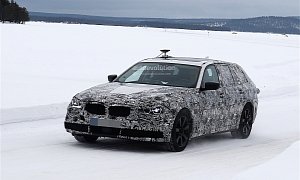2017 BMW 5 Series Touring Prototype Spied in the Cold