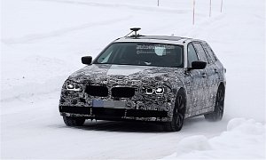 2017 BMW 5 Series Touring Spied Testing in Winter Conditions