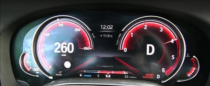 2017 BMW 740d xDrive Does 0 to 260 KM/H Performance Tests on German Autobahn