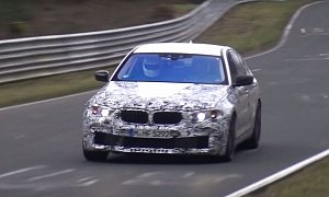 2017 BMW M5 Getting Playful During Nurburgring Testing, Listen to the V8
