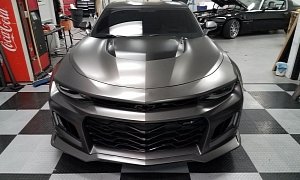 2017 Camaro ZL1 Gets Satin Nero Wrap, Extreme Window Tint for Murdered Out Look