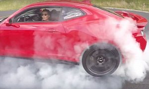 2017 Camaro ZL1 Girlfriend Learns How to Do a Burnout, Also Does Yoga