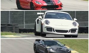 2017 Corvette Grand Sport Nearly Ties Porsche 911 GT3 RS on VIR, Viper ACR Wins