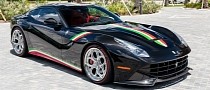 2017 Ferrari F12berlinetta With Tricolore Accent Stripes Is Fit for an Italian Soccer Star