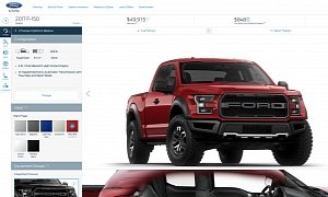 2017 Ford F-150 Raptor Configurator Fires Up, Front Torsen Diff  Costs $500