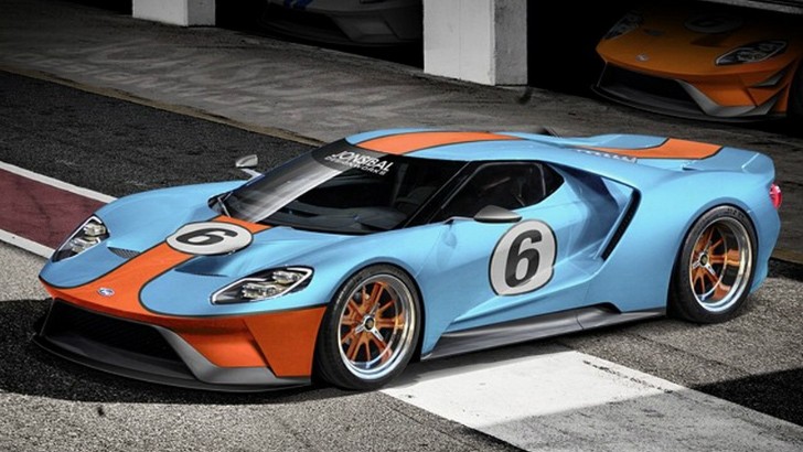 2017 Ford GT Gulf Oil livery rendering