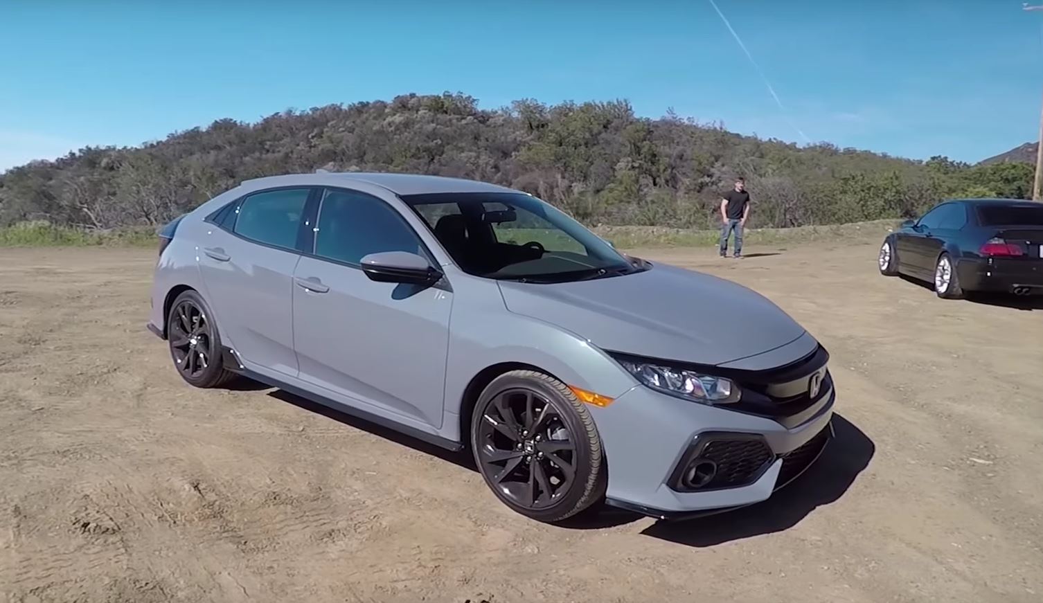 2017 Honda Civic Hatchback With Manual Gets Smoking Tire