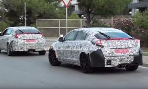 2017 Honda Civic Type R Sedan Spied in Spain with Ferrari-like Exhaust