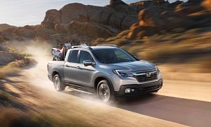 2017 Honda Ridgeline Earns Top Safety Pick+ from IIHS, Only Pickup to Do So