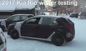 2017 Kia Rio Seen Undergoing Winter Testing