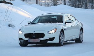 2017 Maserati Quattroporte Facelift Spied with Little Disguise