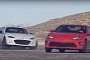 2017 Mazda MX-5 RF vs. Toyota GT 86 Ends in Tied Lap, Sideways Fun and a Hellcat
