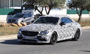 2017 Mercedes-AMG C63 Cabriolet Spied for the First Time, Looks Production Ready