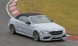 2017 Mercedes-AMG C63 Cabriolet Tests at the Nurburgring Ahead of NY Debut