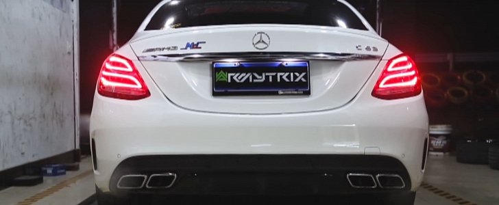 AMG C63 with Armytrix straight pipes