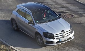 2017 Mercedes-Benz GLA Facelift Spied with Minimum Camo Hiding Minimum Changes