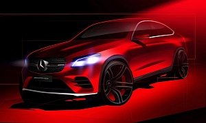 2017 Mercedes-Benz GLC Coupe Teased One Last Time Before NYIAS Debut