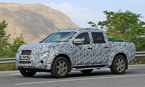 2017 Mercedes-Benz GLT Pickup Truck Spied in Spain