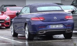 2017 Mercedes C-Class Cabriolet Fully Revealed at Test Facility