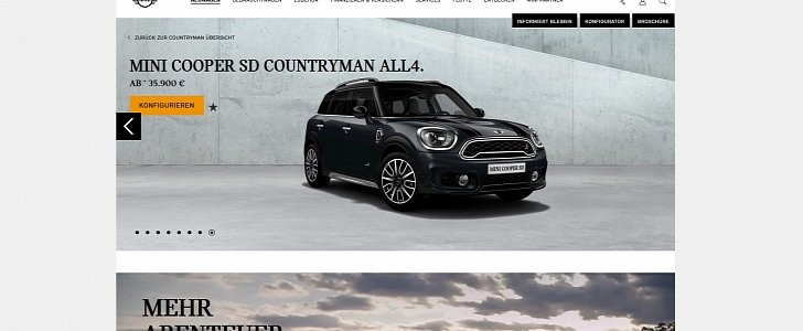 2017 MINI Countryman Configurator Launched: €26,500 for Base Cooper
