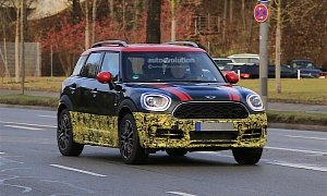 2018 MINI Countryman JCW Spied Testing Almost Uncovered