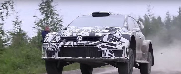 2017 Polo R WRC Spied Flying Around Finland