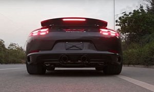2017 Porsche 911 Carrera S with Decatted Fi Exhaust Howls Like a Racecar