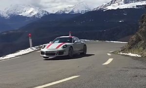 2017 Porsche 911 R Goes Rallying with "Amateur" Drivers at Col d'Aspin
