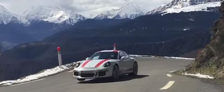 2017 Porsche 911 R Goes Rallying at Col d'Aspin