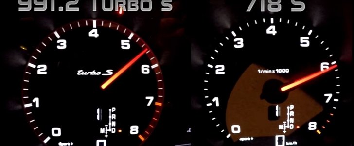 2017 Porsche 911 Turbo S vs 718 Boxster S Acceleration Comparison