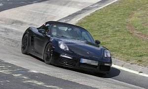 2017 Porsche Boxster Facelift Spied Testing Turbo Engines, 2L and 2.5L Expected