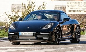 2017 Porsche Cayman Spied Naked While Testing Turbo Four Engines, Looks More like the 911