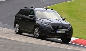 2017 Skoda Kodiaq Spied, Looks Out of Place Lapping the Nurburgring