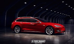 2017 Tesla Model S Wagon Rendered Based on Recent Facelift
