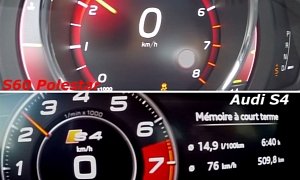 2017 Volvo S60 Polestar vs 2017 Audi S4 Acceleration Battle Ends with a Surprise