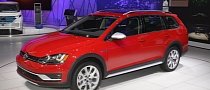 2017 VW Golf Alltrack Has Dual Exhaust and Red Paint like a GTI in New York